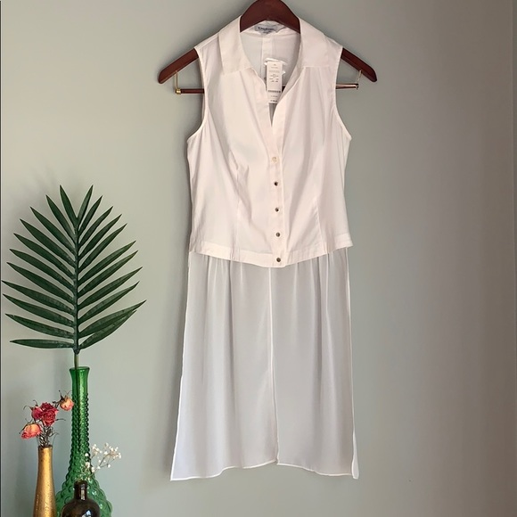 Bebe Tops Nwt Bebe High Low Crop Top Shirt Wsheer Train Poshmark
